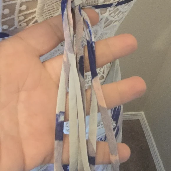 NEW Lulus All I Need Grey Floral Print Lace Up Maxi Dress - Picture 5 of 12